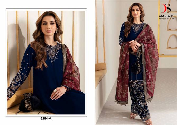 Deepsy Mariya B Velvet 3284 Hit Designer Pakistani Suits Catalog

